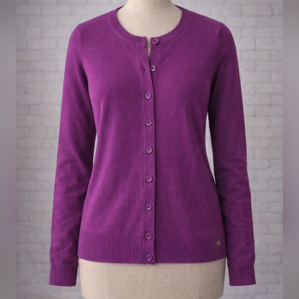 EDDIE BAUER IRIS COLORED CARDIGAN